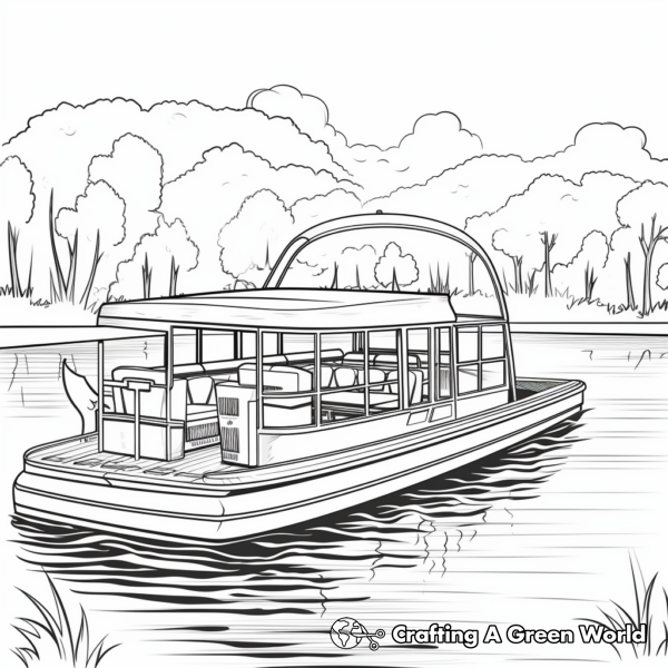 Pontoon Boat Coloring Pages - Free &amp; Printable!