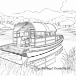 Pontoon Boat with Natural Scenery Coloring Pages 3