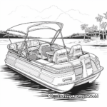 Pontoon Boats in Action: Sea-Scene Coloring Pages 1
