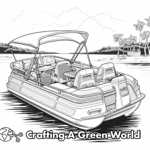 Pontoon Boat Coloring Pages - Free &amp; Printable!