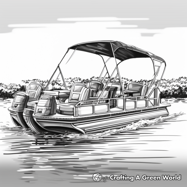 Pontoon Boat Coloring Pages - Free &amp; Printable!