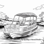 Pontoon Boats in Action: Sea-Scene Coloring Pages 4