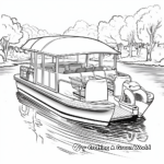 Pontoon Party Boat Coloring Pages for Kids 2