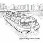 Pontoon Party Boat Coloring Pages for Kids 3
