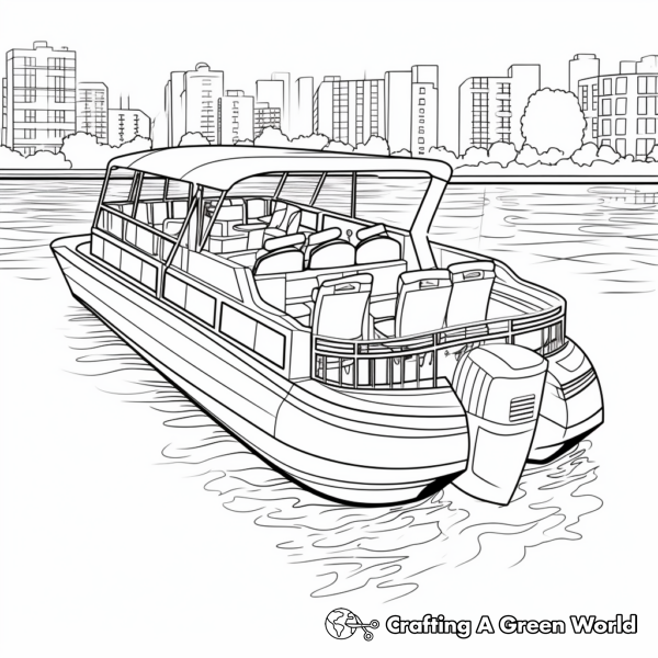 Pontoon Boat Coloring Pages - Free &amp; Printable!