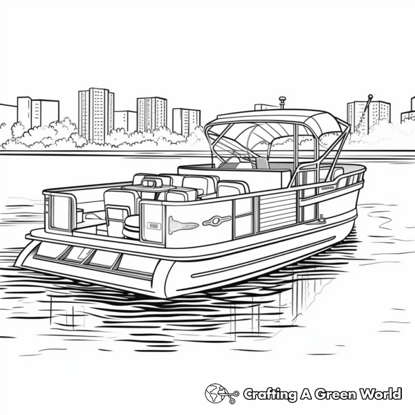 Pontoon Boat Coloring Pages - Free &amp; Printable!