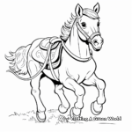 Páginas para colorear de caballos de dibujos animados del Pony Express 1