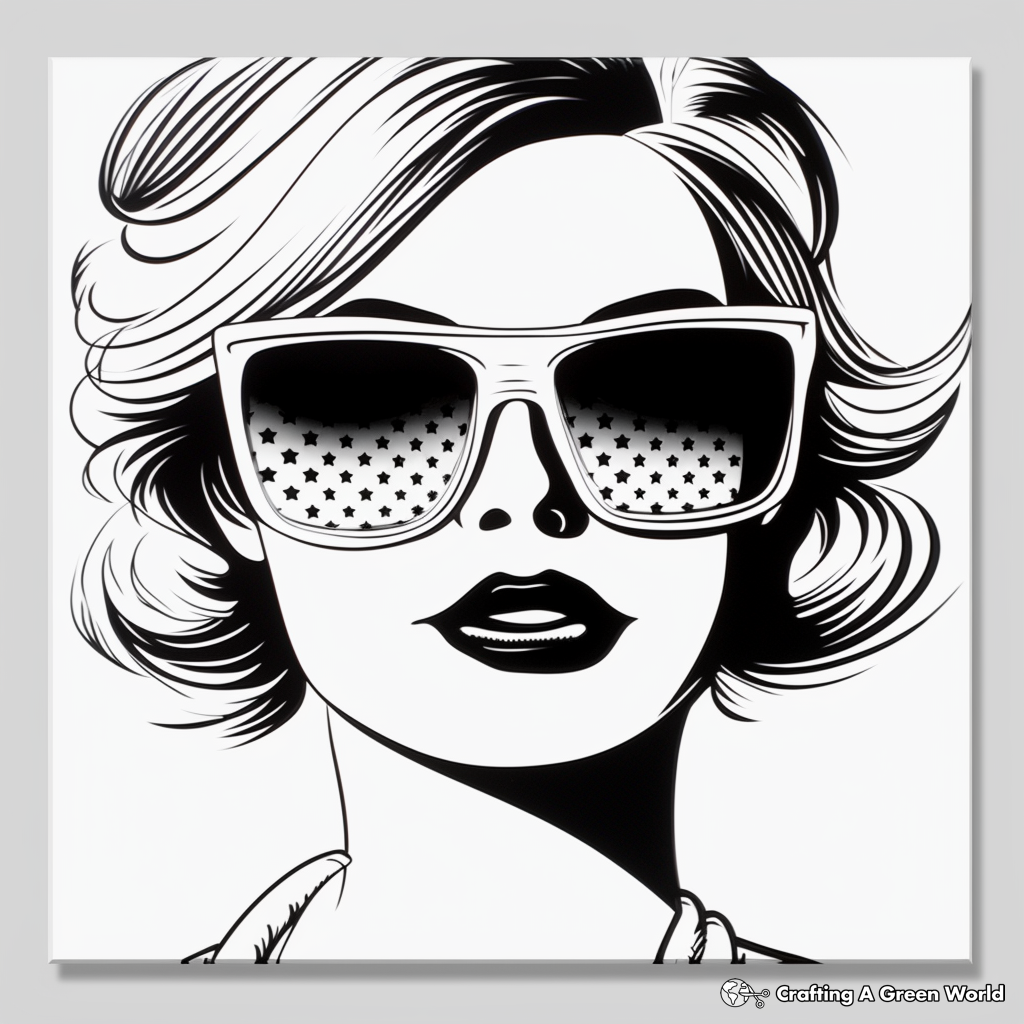 Pop Art Marilyn Diptych by Andy Warhol Coloring Pages 3