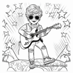 Pop Star Musician Coloring Pages 1