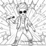 Pop Star Musician Coloring Pages 4