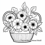 Poppy Flower Basket Coloring Pages for Remembrance 2