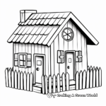 Popsicle Stick House Coloring Pages 1