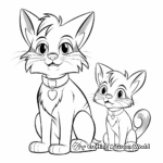 Popular Cartoon Cats: Tom and Jerry Coloring Pages 2