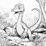 Popular Jurassic Park Dilophosaurus Scene Coloring Pages 3
