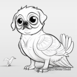 Popular Pets Pug and Parrot Coloring Pages 1