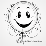 Positive Vibes Only Smiley Balloon Coloring Pages 1