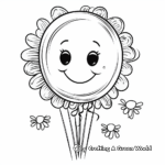 Positive Vibes Only Smiley Balloon Coloring Pages 2
