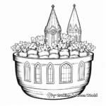Pot of Gold at the End of the Rainbow Coloring Pages 1