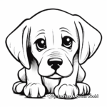 Pouting Puppy Face Coloring Pages 1