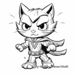 Powerful Super Kitty Warrior Coloring Pages 4