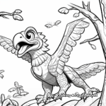 Prehistoric Atrociraptor Scene Coloring Pages 3