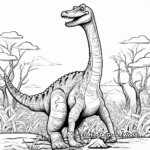 Prehistoric Brachiosaurus Coloring Pages 4