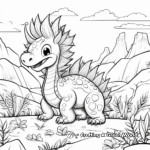 Prehistoric Kentrosaurus Scene Coloring Pages 2