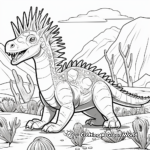 Prehistoric Kentrosaurus Scene Coloring Pages 3