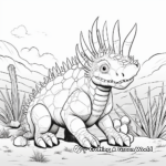 Prehistoric Kentrosaurus Scene Coloring Pages 4