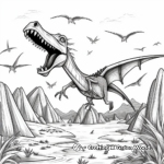 Prehistoric Pterodactyl Scene Coloring Pages 2