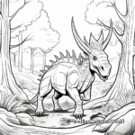 Prehistoric Styracosaurus with Landscape Coloring Pages 3
