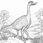Prehistoric Therizinosaurus Coloring Pages 1