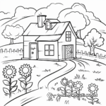 Preschool Farm during Spring Coloring Pages 1