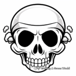 Preschoolers' Pirate Skull and Crossbones Coloring Pages 2