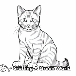 Tabby Cat Coloring Pages - Free & Printable!