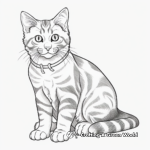 Pretty Grey Tabby Cat Coloring Pages for Adults 4