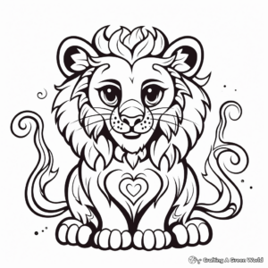 Pride Heart Symbol Coloring Pages 1
