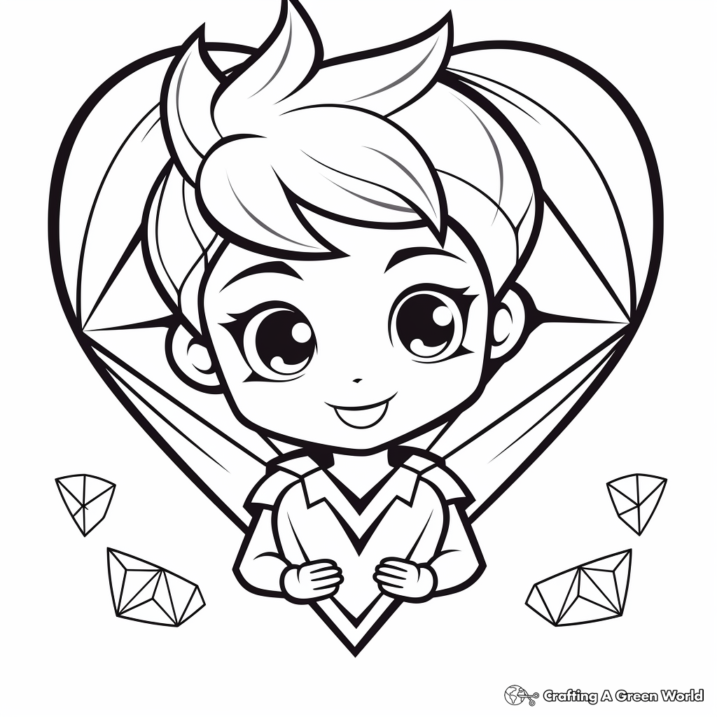 Pride Heart Symbol Coloring Pages 2