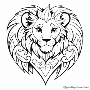 Pride Heart Symbol Coloring Pages 3