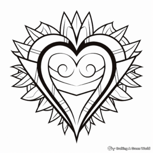 Pride Heart Symbol Coloring Pages 4