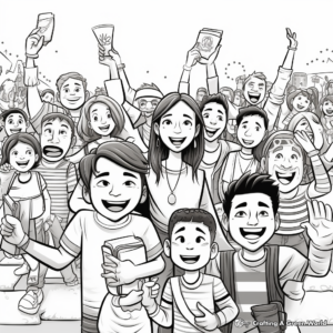 Pride Month: Celebration Scenes Coloring Pages 4