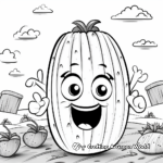 Print-and-Go Zucchini Coloring Pages 2