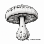 Printable 3D Mushroom Coloring Sheets 4
