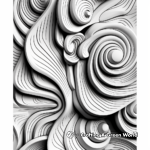 Printable 3D Swirl Coloring Pages 3