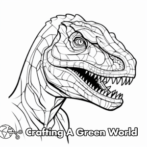 Dinosaur Head Coloring Pages - Free &amp; Printable!