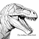 Printable Abstract Allosaurus Head Coloring Pages for Artists 2