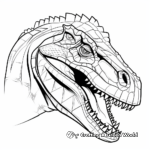 Printable Abstract Allosaurus Head Coloring Pages for Artists 4