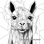 Printable Abstract Alpaca Coloring Pages for Artists 1