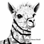 Printable Abstract Alpaca Coloring Pages for Artists 2