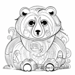 Printable Abstract Art Beaver Coloring Pages 1